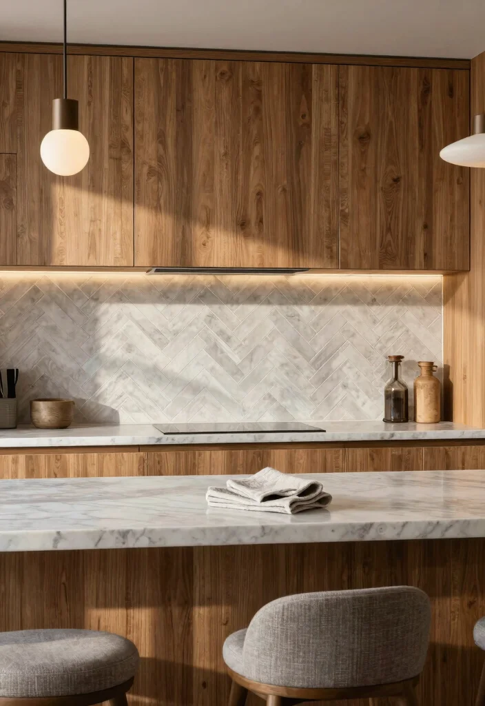 14 Modern Kitchen Ideas with Clean Lines and Function 7. Textured Finishes 0