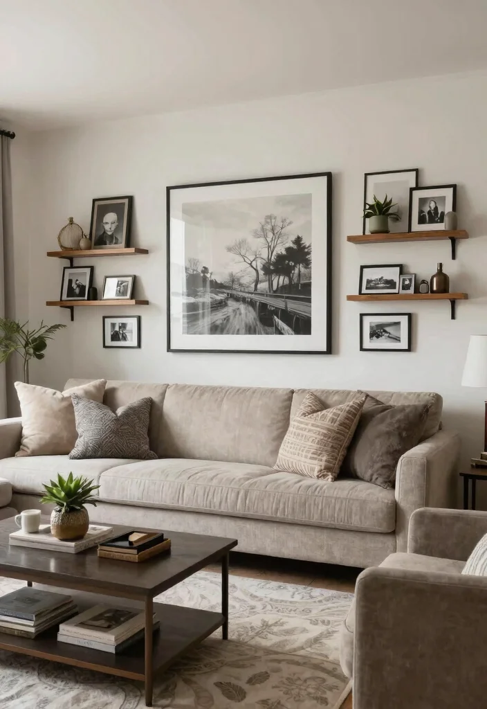 14 Open Concept Living Room Ideas That Feel Spacious 14. Personal Touches with Art and Decor 0