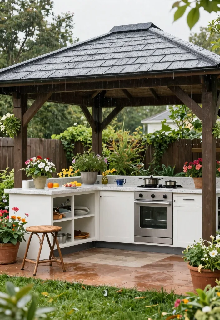 14 Outdoor Kitchen Ideas for Stylish Open Air Living 30 14 Outdoor Kitchen Ideas for Stylish Open Air Living 10. Rain Ready Designs 0