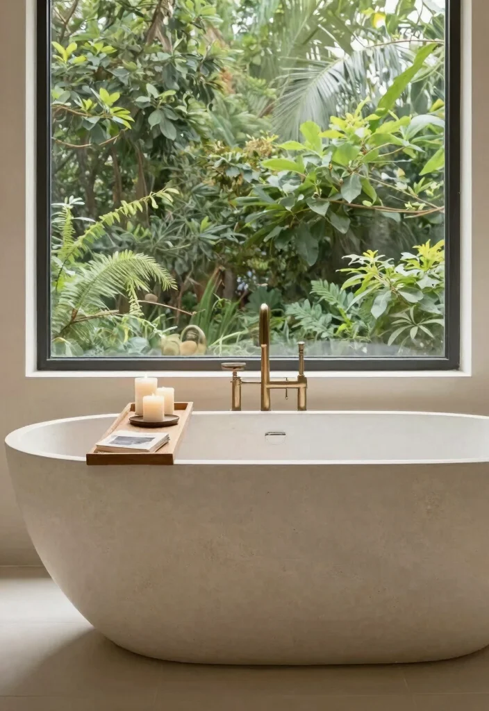 14 Relaxing Bathroom Ideas That Feel Spa Like 64 14 Relaxing Bathroom Ideas That Feel Spa Like 14. Consider a Nature Inspired Bathtub 0