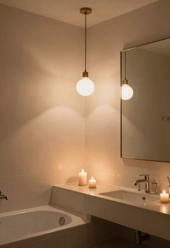 14 Relaxing Bathroom Ideas That Feel Spa Like 13 14 Relaxing Bathroom Ideas That Feel Spa Like 3. Install Soothing Lighting Fixtures 0