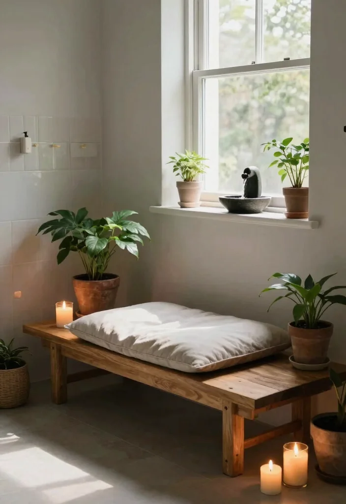 14 Relaxing Bathroom Ideas That Feel Spa Like 46 14 Relaxing Bathroom Ideas That Feel Spa Like 6. Create a Meditation Corner 0