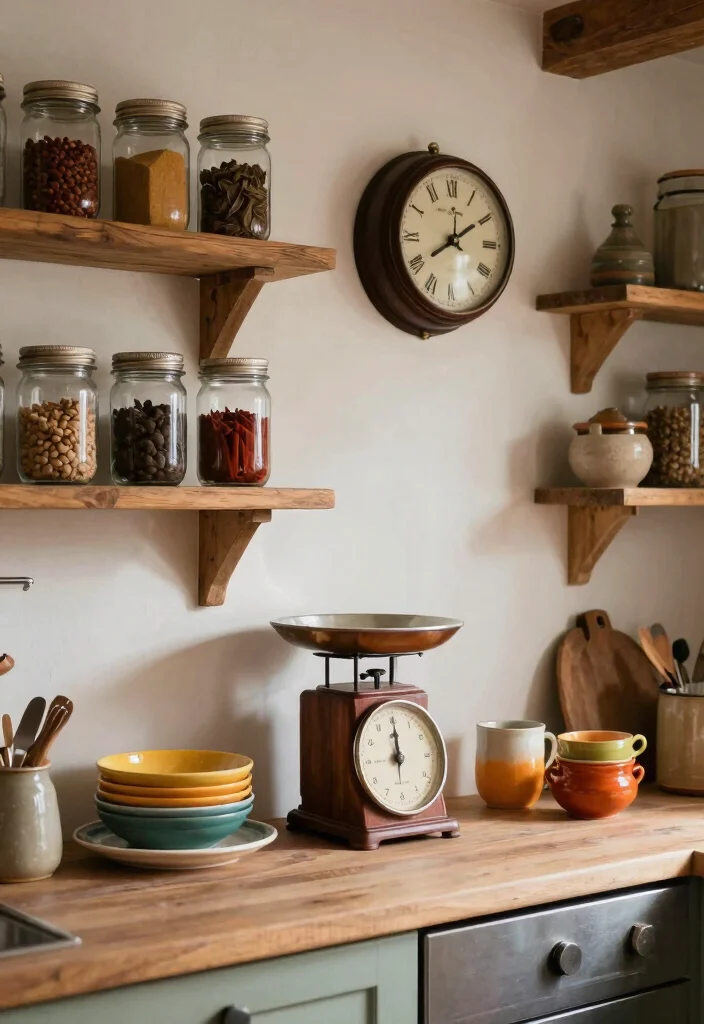 14 Rustic Kitchen Design Ideas with Cozy Character 2. Vintage Kitchen Accessories 0