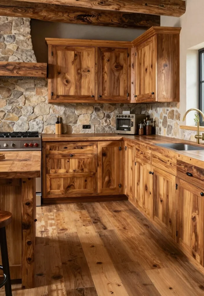 14 Rustic Kitchen Design Ideas with Cozy Character 4. Natural Wood Finishes 0