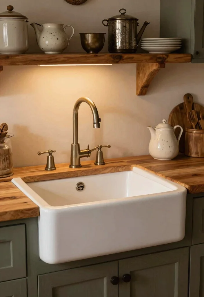 14 Rustic Kitchen Design Ideas with Cozy Character 5. Farmhouse Sink Centerpiece 0