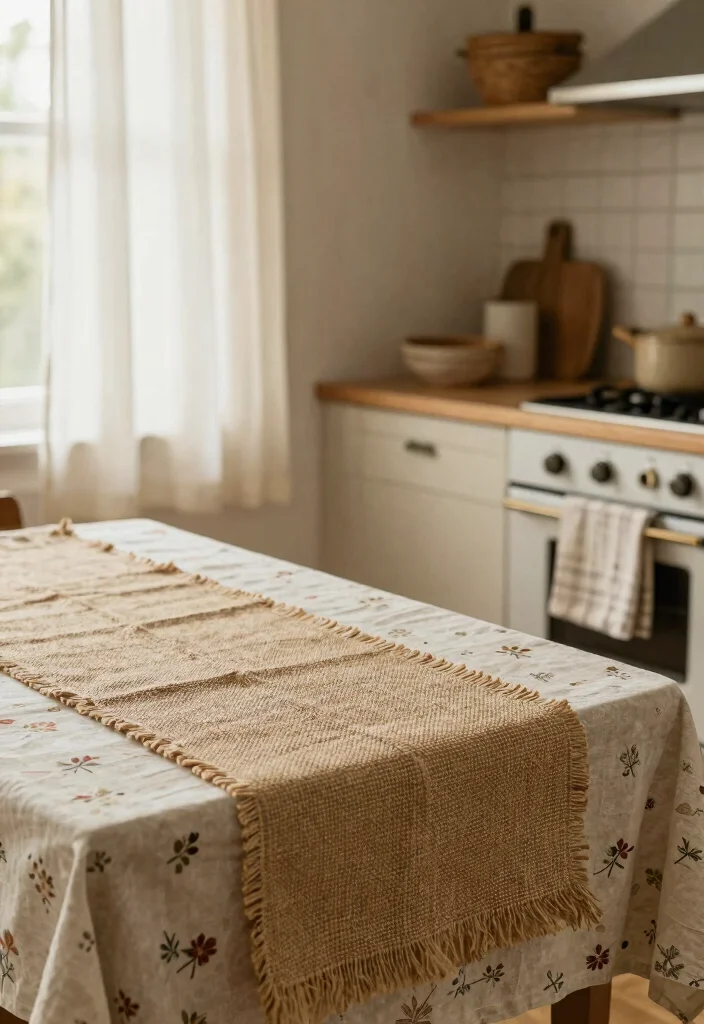 14 Rustic Kitchen Design Ideas with Cozy Character 8. Textured Fabrics and Linens 0