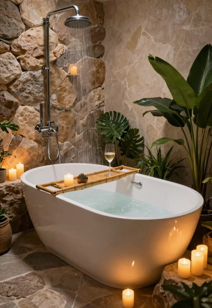 14 Tropical Bathroom Ideas That Feel Like a Vacation 6. Spa Like Bathtubs 0