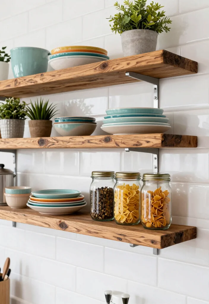 14 Wood Kitchen Ideas That Add Warmth and Texture 1. Reclaimed Wood Shelves 0
