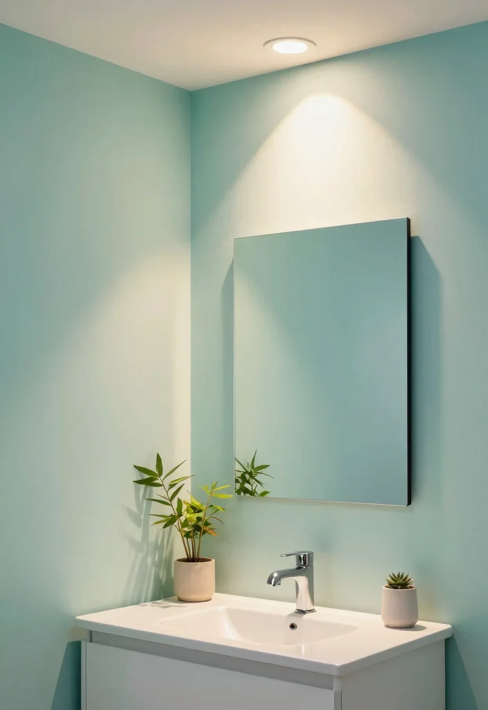 15 Bathroom Accent Wall Ideas That Make the Space Pop 43 15 Bathroom Accent Wall Ideas That Make the Space Pop 13. Eco Friendly Lighting 0