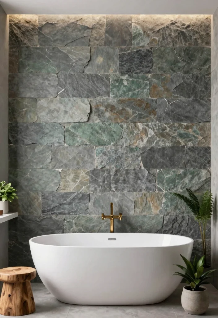 15 Bathroom Accent Wall Ideas That Make the Space Pop 4 15 Bathroom Accent Wall Ideas That Make the Space Pop 4. Natural Stone Accents 0