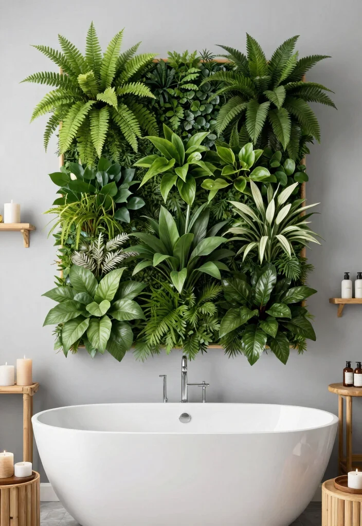 15 Bathroom Accent Wall Ideas That Make the Space Pop 6 15 Bathroom Accent Wall Ideas That Make the Space Pop 6. Greenery Goals 0